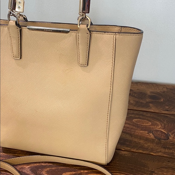 Coach Tan Leather Tote Bag - Picture 4 of 16